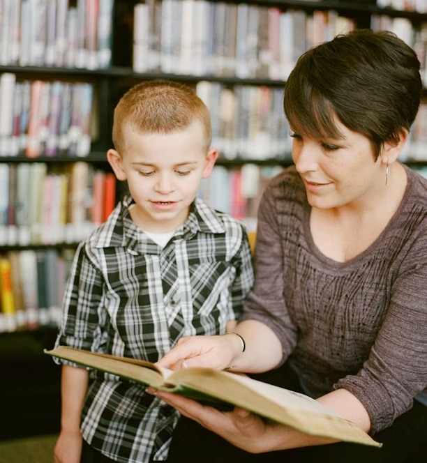 Tutor helping a student